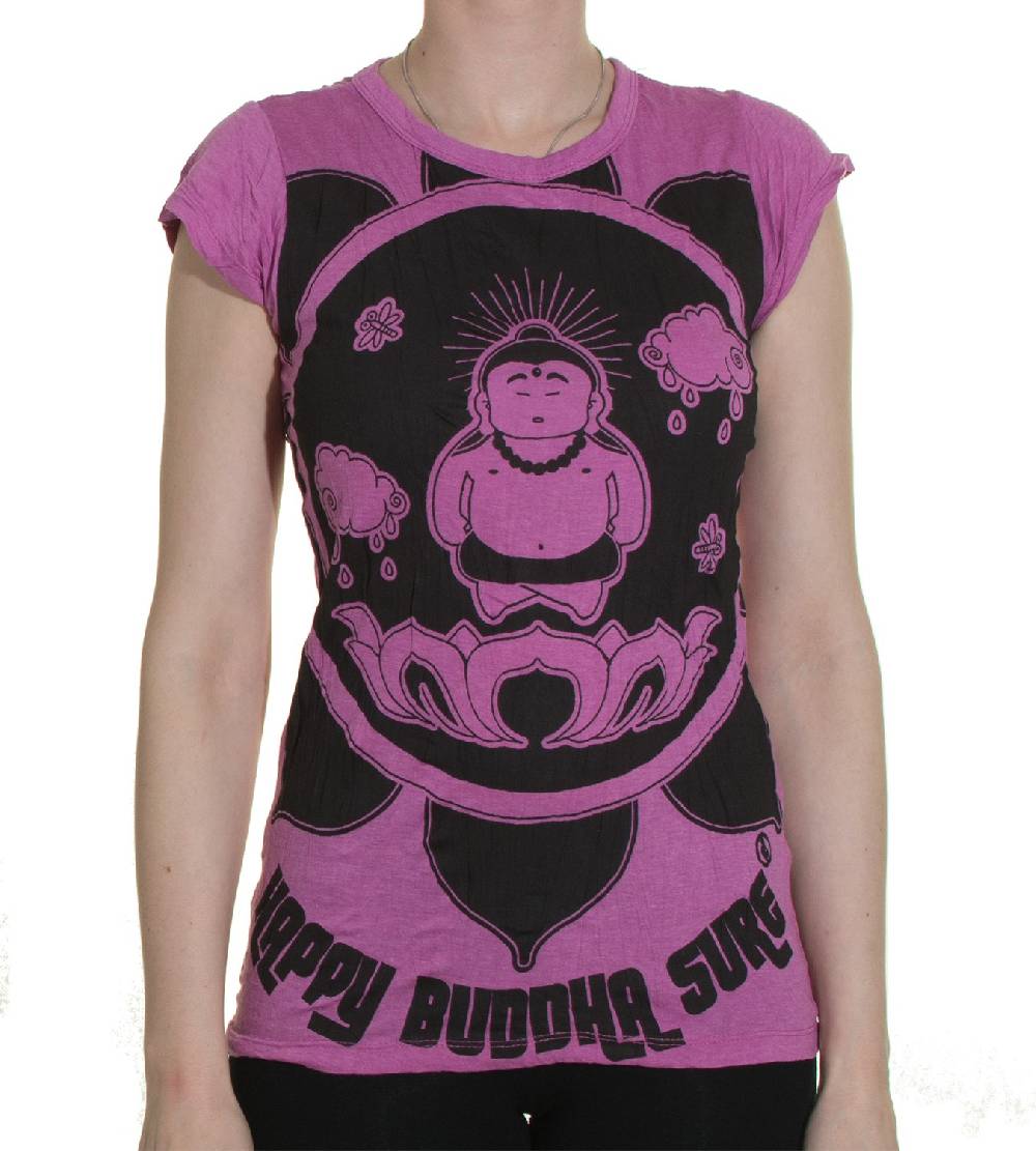 Kunst Und Magie 70er Retro T-Shirt Top Sure Buddha Lotus Outlet