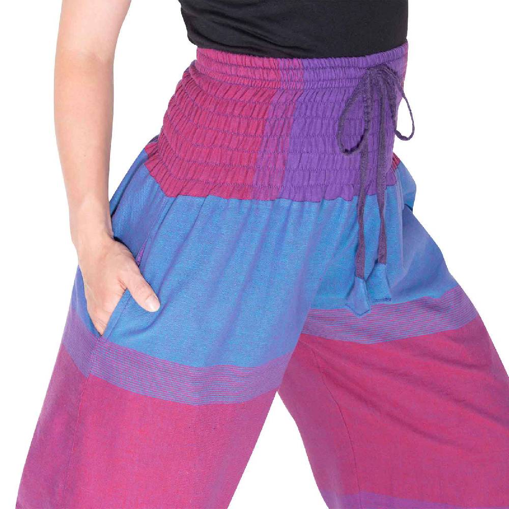 Kunst Und Magie KUNST UND MAGIE Damen bunt one size Boho Yoga Pumphose Sommerhose Pluderhose Schlussverkauf