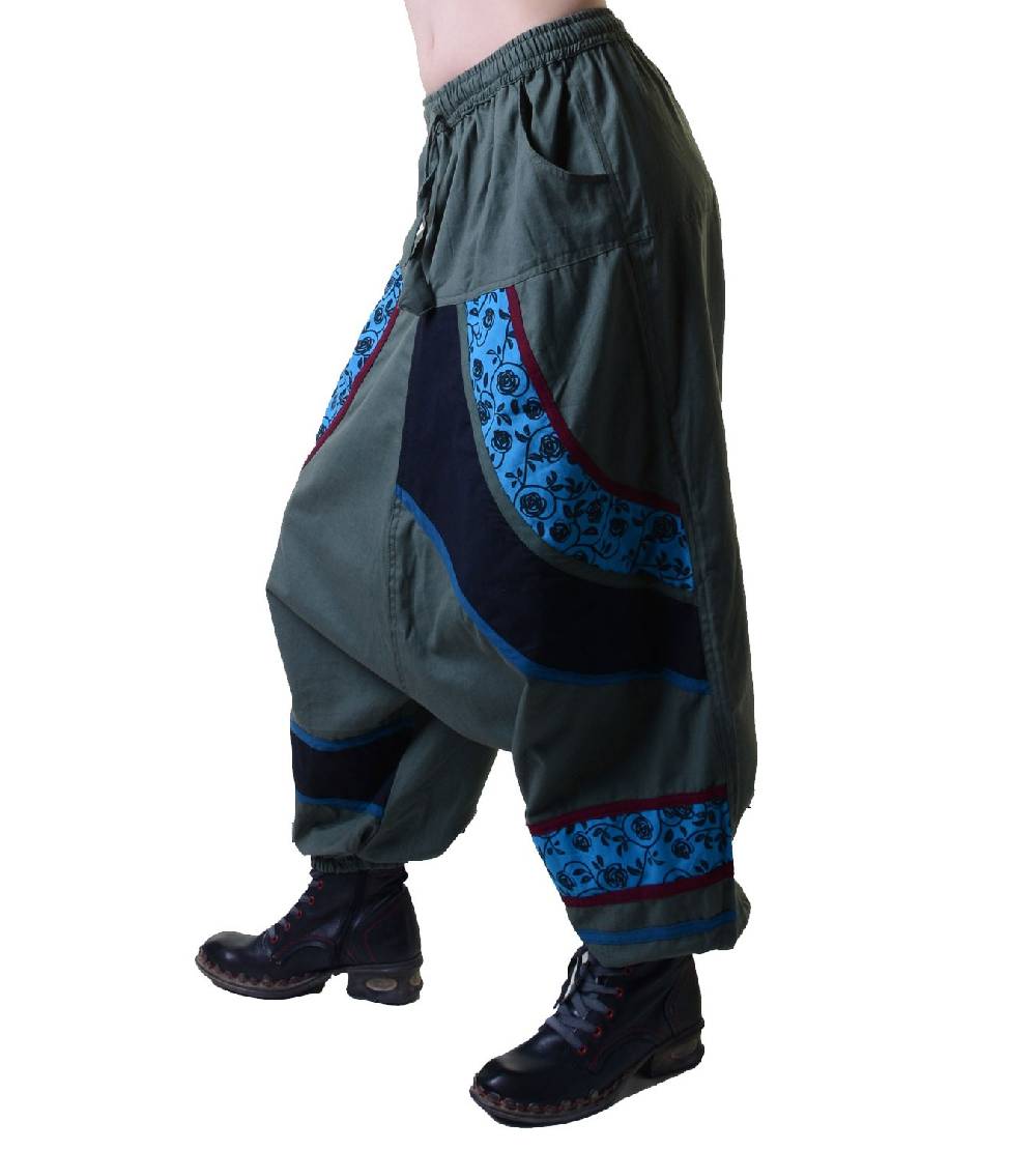 Kunst Und Magie Psy Sarouel Baggy Pants Hippie Hose Goa Baumwoll Haremshose mehrfarbig Blitzverkäufe