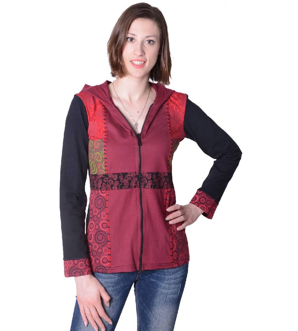 Kunst Und Magie Flippige Damen Freizeitjacke aus Baumwolle mit Zipfelkapuze Fabrikpreis