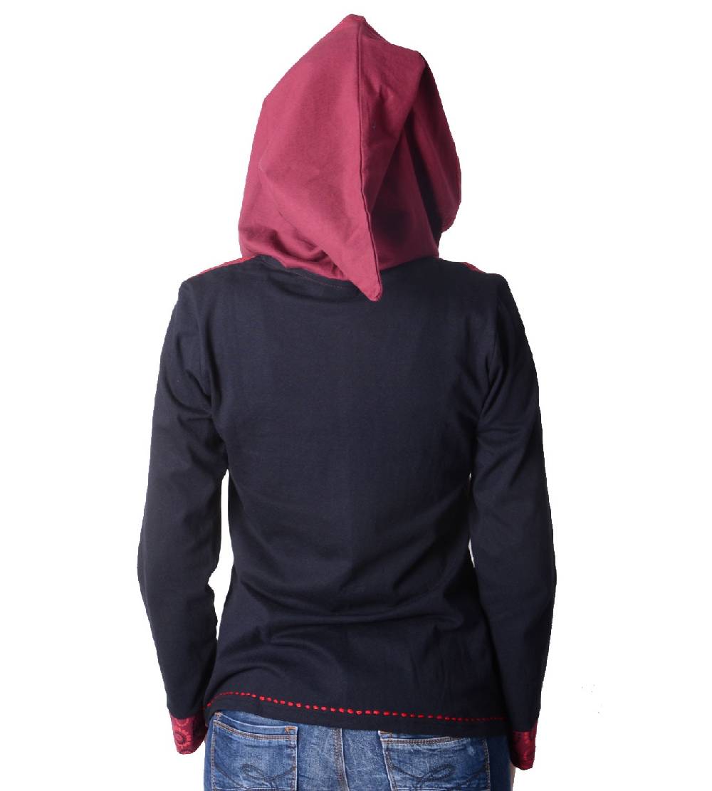 Kunst Und Magie Flippige Damen Freizeitjacke aus Baumwolle mit Zipfelkapuze Fabrikpreis