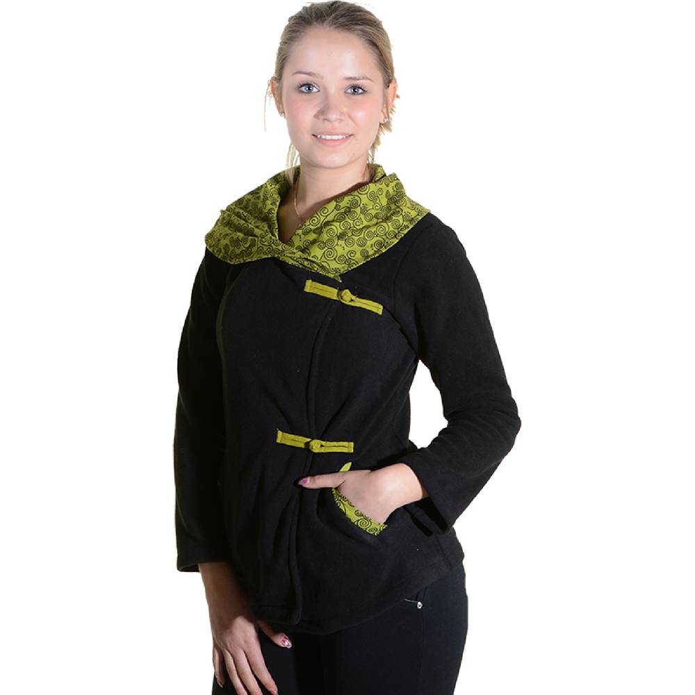 Kunst Und Magie Fleece Jacke mit tollem Kragen Goa Psy Hippie Boho Sonderangebot