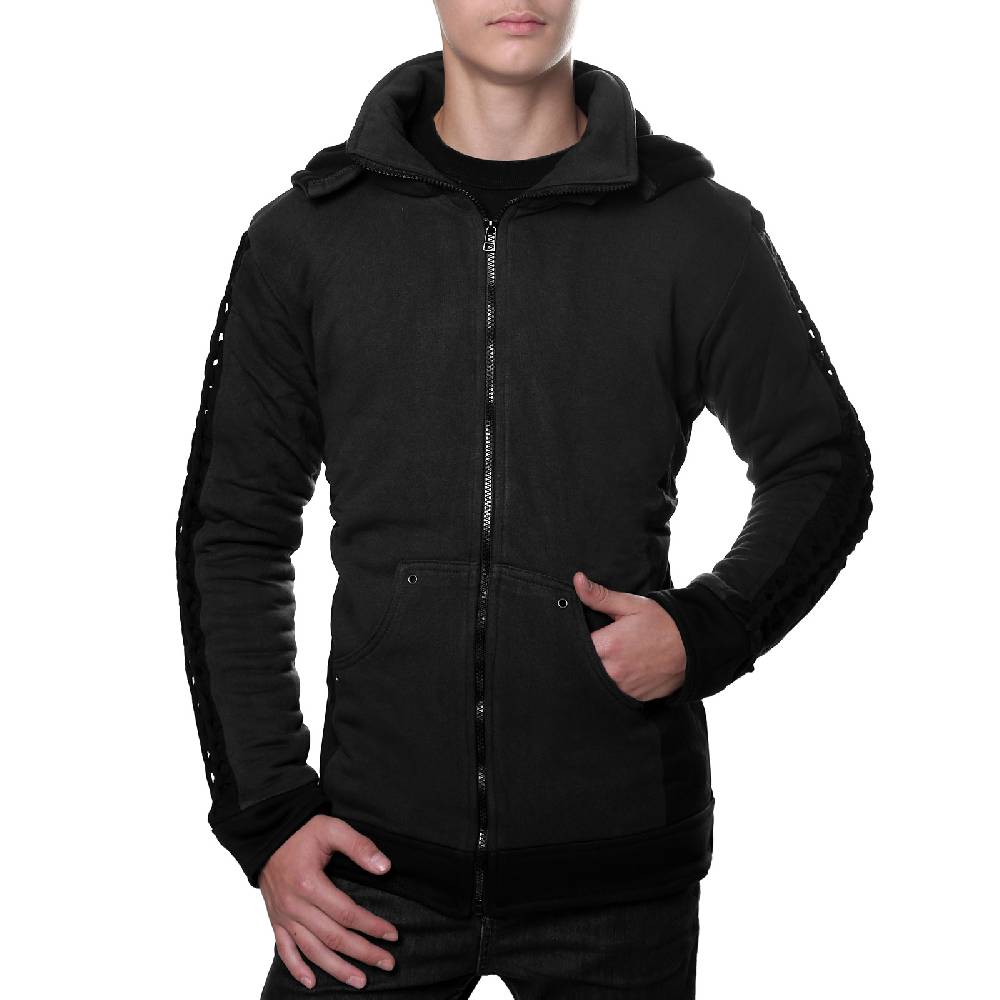Kunst Und Magie Kunst und Magie Herren Goajacke aus Baumwolle mit Fleecefutter, Kapuze und Schnürungen Medieval Günstig kaufen