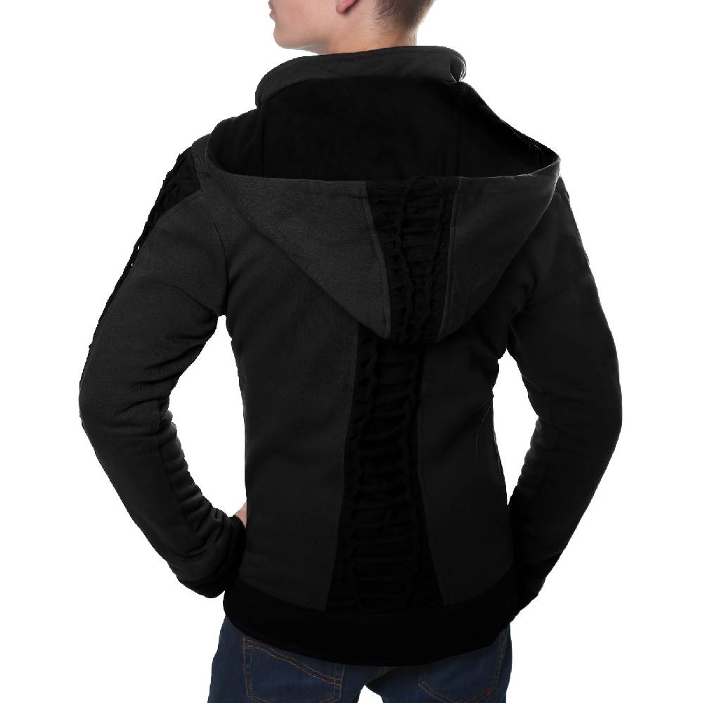 Kunst Und Magie Kunst und Magie Herren Goajacke aus Baumwolle mit Fleecefutter, Kapuze und Schnürungen Medieval Günstig kaufen