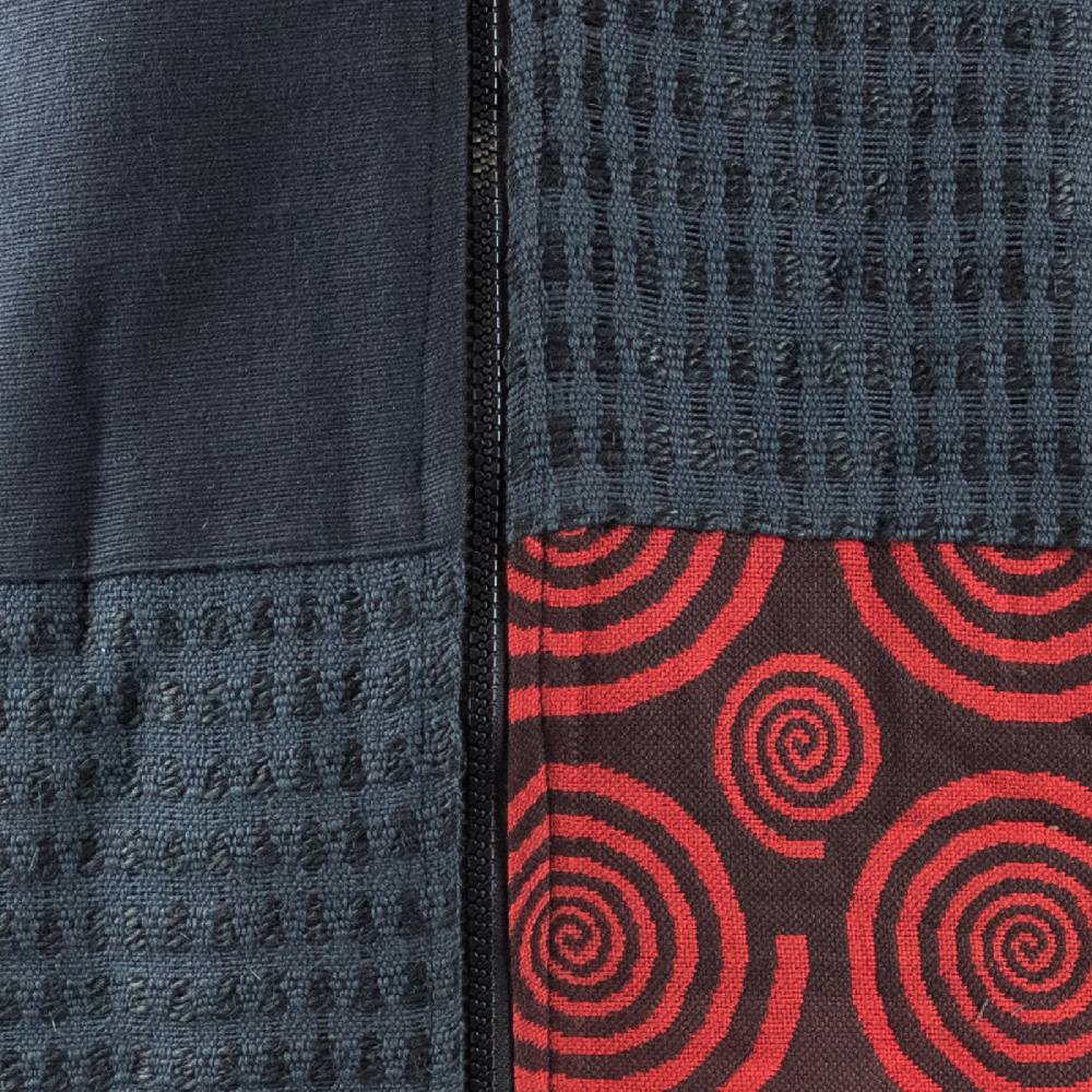 Kunst Und Magie Kunst und Magie Herren Patchwork Jacke mit Kapuze Versandkostenfrei