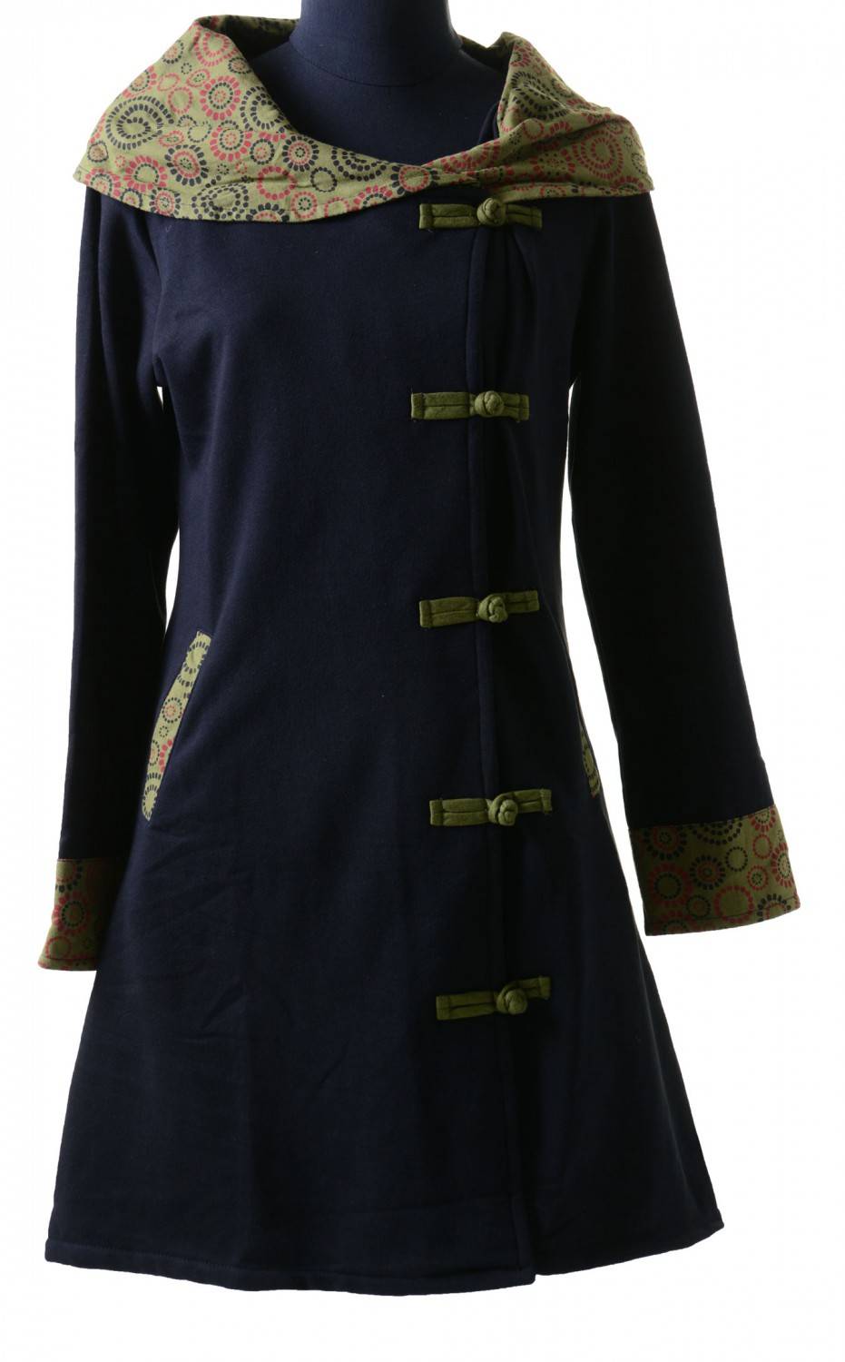 Kunst Und Magie Mantel aus Baumwolle Jacke Goa Psy Hippie Boho Saisonschlussverkauf