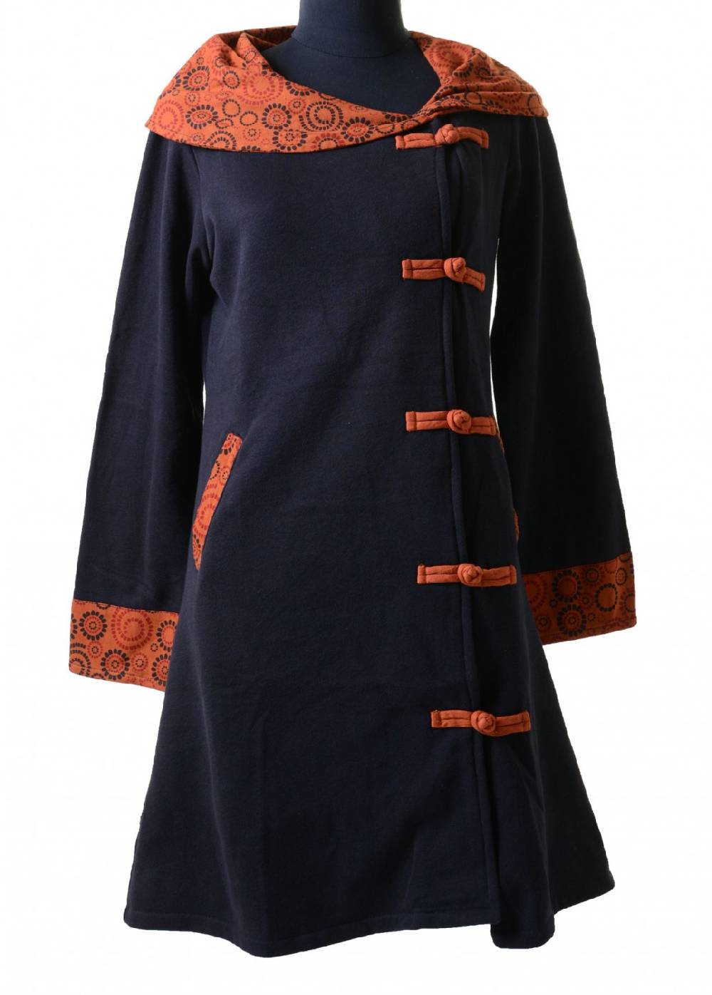 Kunst Und Magie Mantel aus Baumwolle Jacke Goa Psy Hippie Boho Saisonschlussverkauf