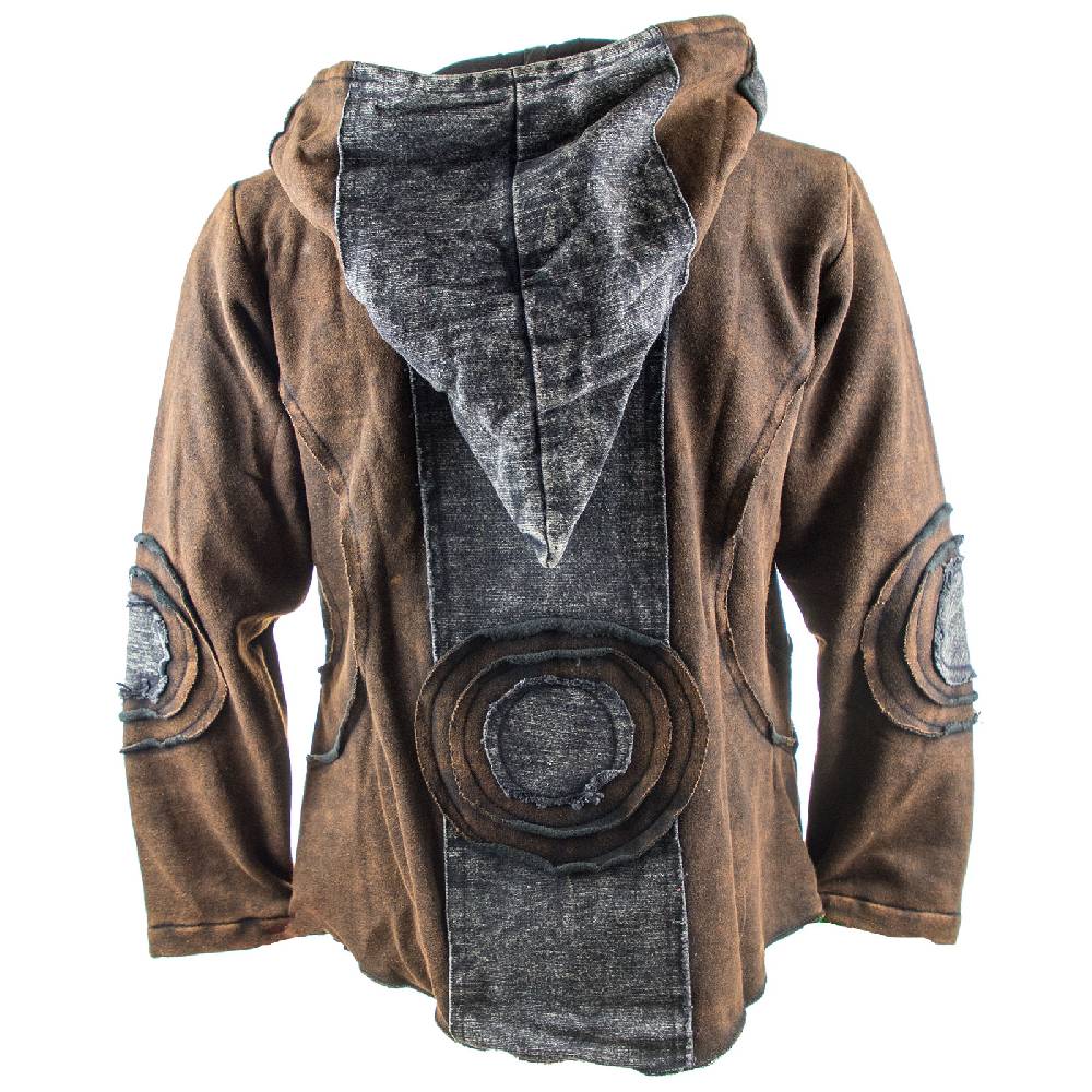 Kunst Und Magie Kunst und Magie Herren Goajacke Stonewashesd aus Baumwolle mit Zipfelkapuze Super Sparpreis
