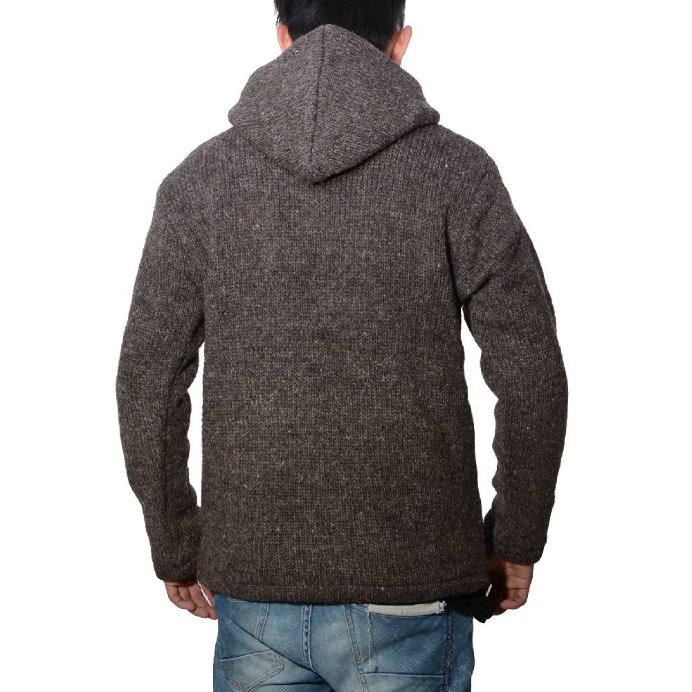 Kunst Und Magie Herren Strickjacke Wolle Jacke mit warmen Fleecefutter und Kapuze von Kunst und Magie Letzte 3 Tage