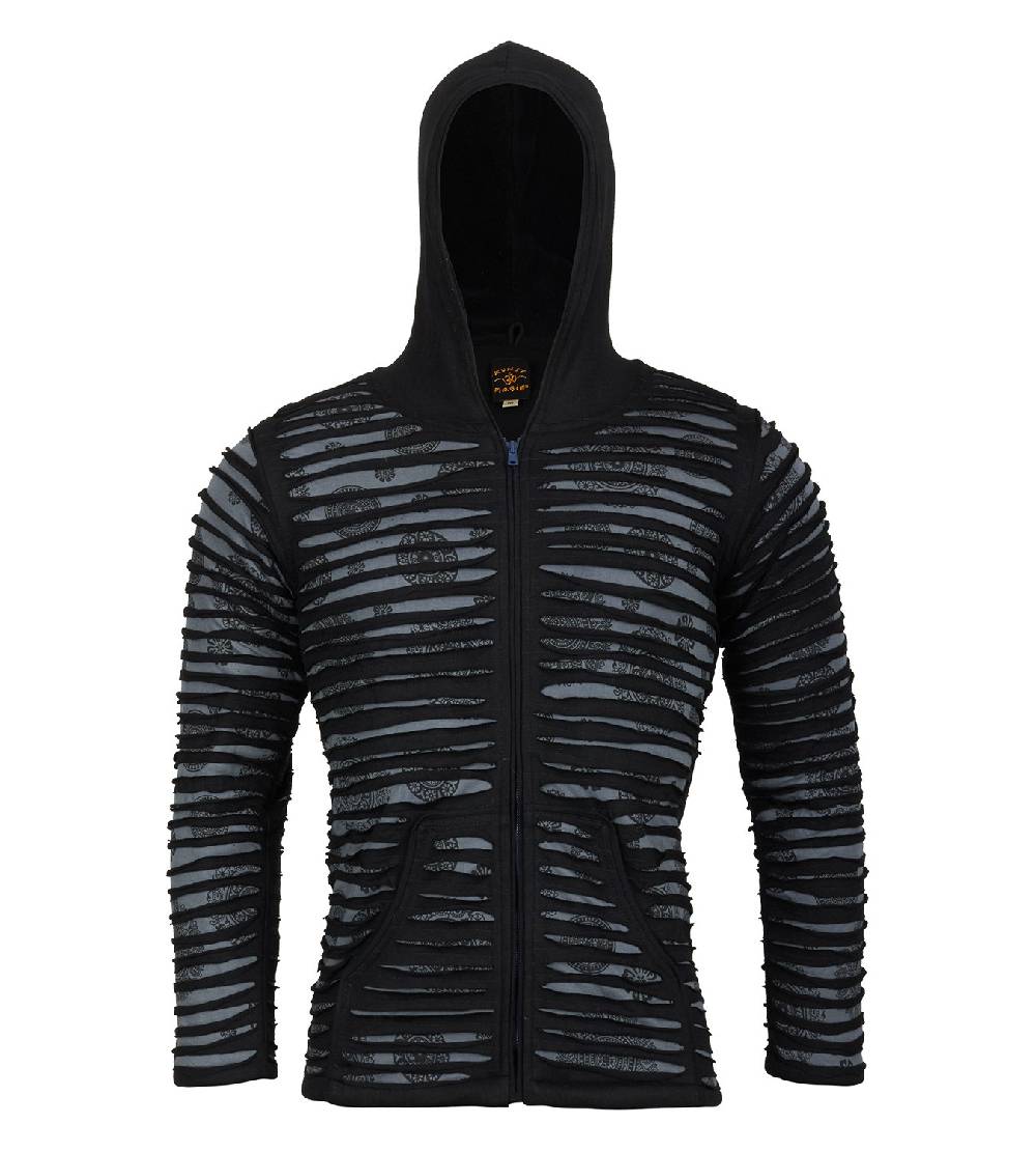 Kunst Und Magie Kunst und Magie Männer Cutwork Goa Jacke mit Kapuze Zeitbegrenzte Promotion