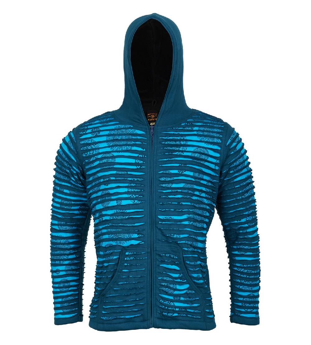 Kunst Und Magie Kunst und Magie Männer Cutwork Goa Jacke mit Kapuze Zeitbegrenzte Promotion