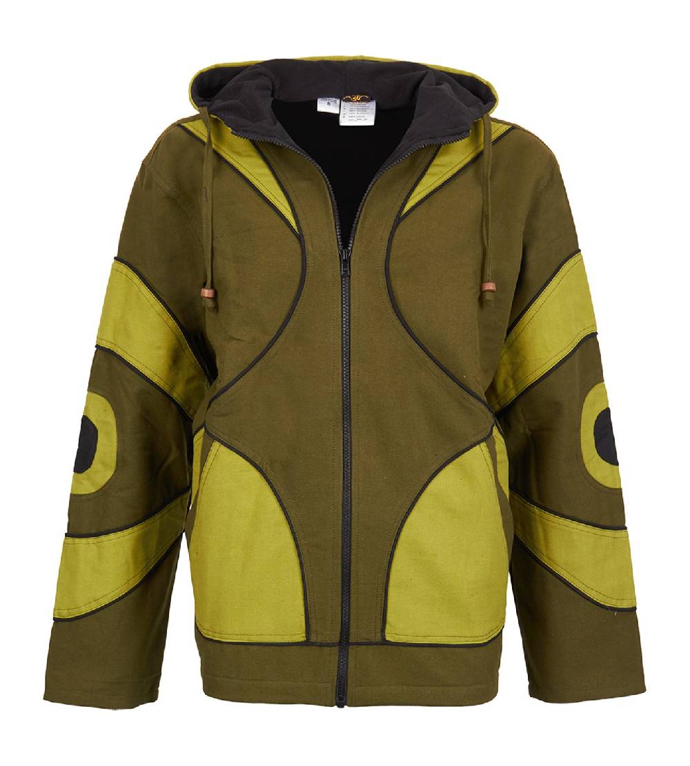 Kunst Und Magie Kunst und Magie Goa Canvas Baumwolljacke für Herren mit Fleecefutter Bis zu 50% Rabatt