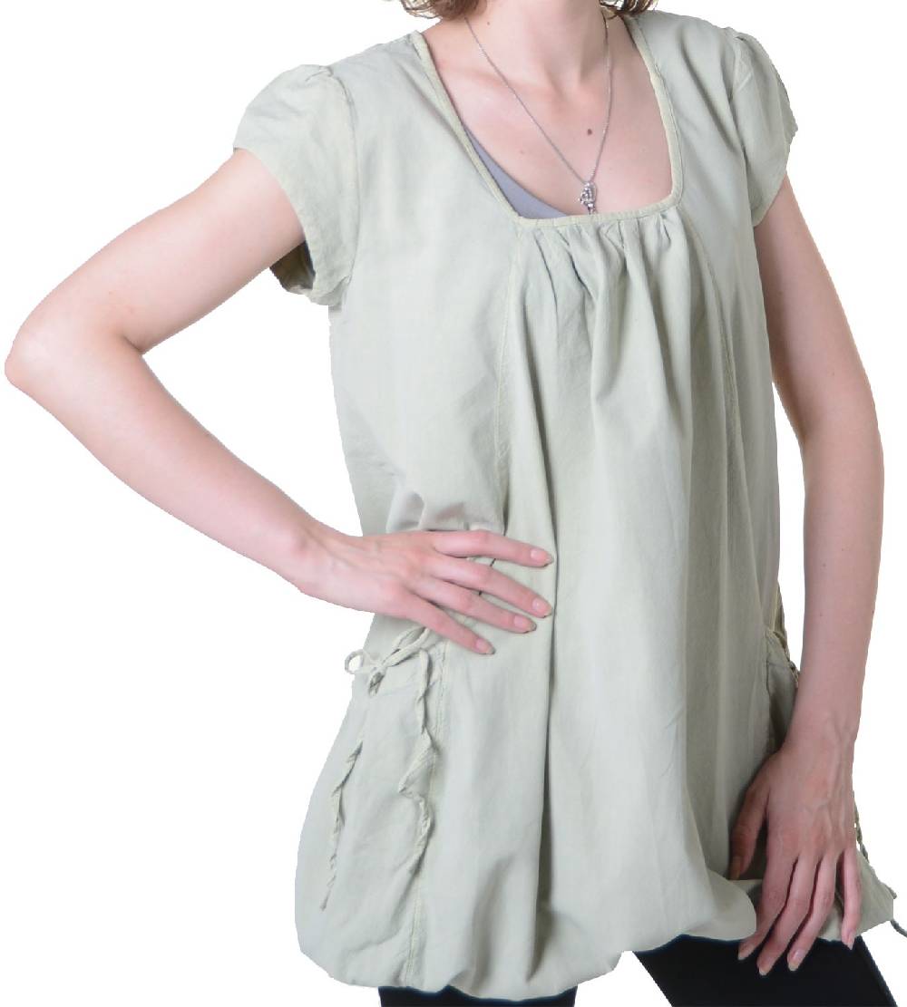 Kunst Und Magie Hippie Sommer-Top Damen Oberteil mit zwei Taschen - Überzieher, Bluse Super Rabatt