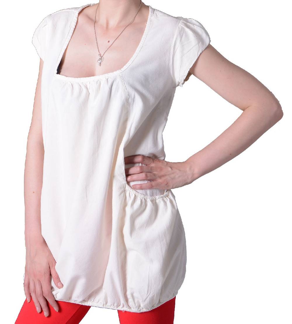 Kunst Und Magie Hippie Sommer-Top Damen Oberteil mit zwei Taschen - Überzieher, Bluse Super Rabatt