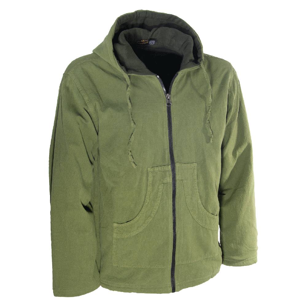 Kunst Und Magie Baumwolljacke mit Fleecefutter und Kapuze - Hippie Jacke mit Reißverschluss Clearance-Verkauf