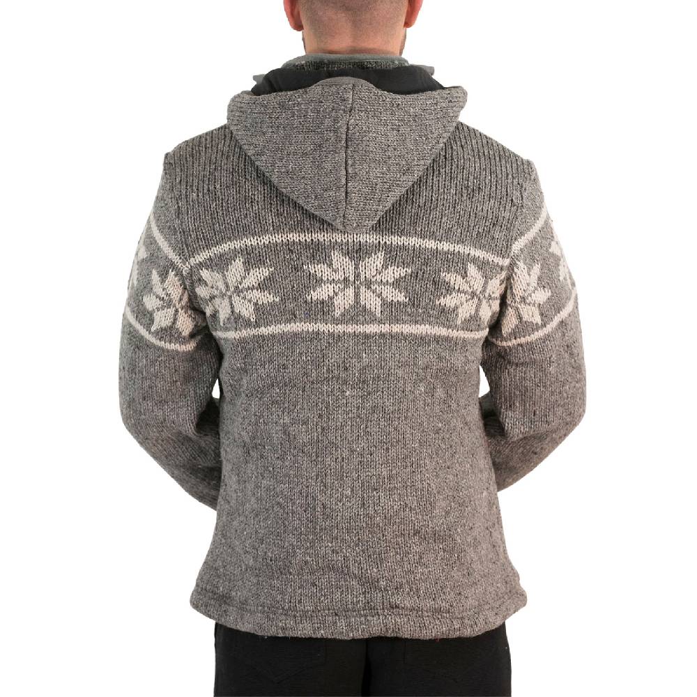 Kunst Und Magie Snowboard Strickjacke Nordisch Wolljacke mit Fleecefutter und abnehmbarer Kapuze 50% Rabatt für begrenzte Zeit