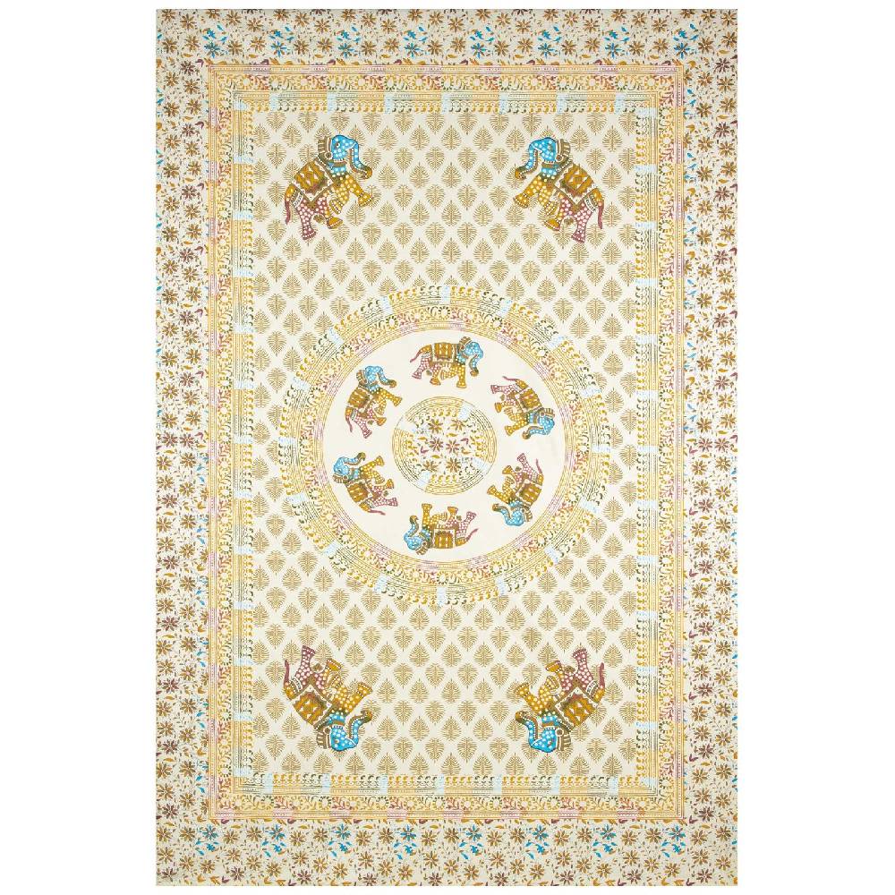 Kunst Und Magie Kunst und Magie Tagesdecke Wandbehang Deko Tuch Elefant Mandala ca 135 x 200cm Versandkostenfrei