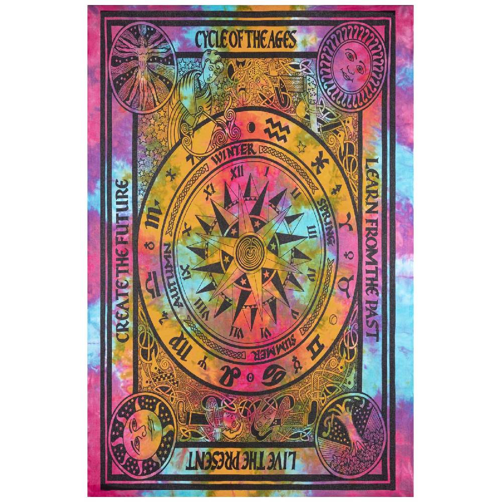 Kunst Und Magie Astrologie Tagesdecke Wandbehang Bunt Deko TuchCycle of the Ages .200x135cm Flash Sale