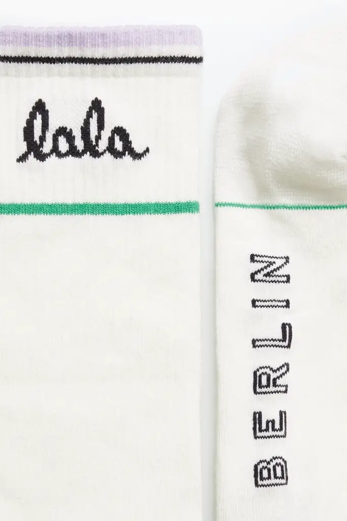 Lala Berlin Socks Allena cotton mix white Wochenangebot