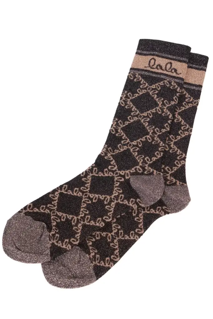 Lala Berlin Socks Aske viscose mix gold lalagram Kostenlose Rückgabe