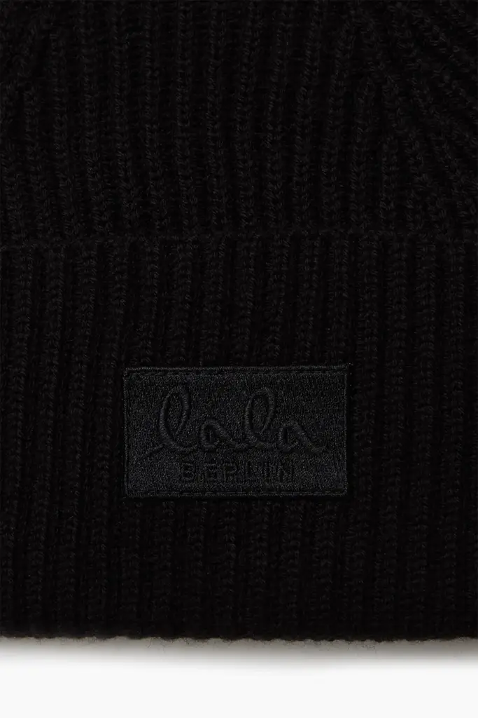 Lala Berlin Beanie Lines wool mix lala black JETZT KAUFEN