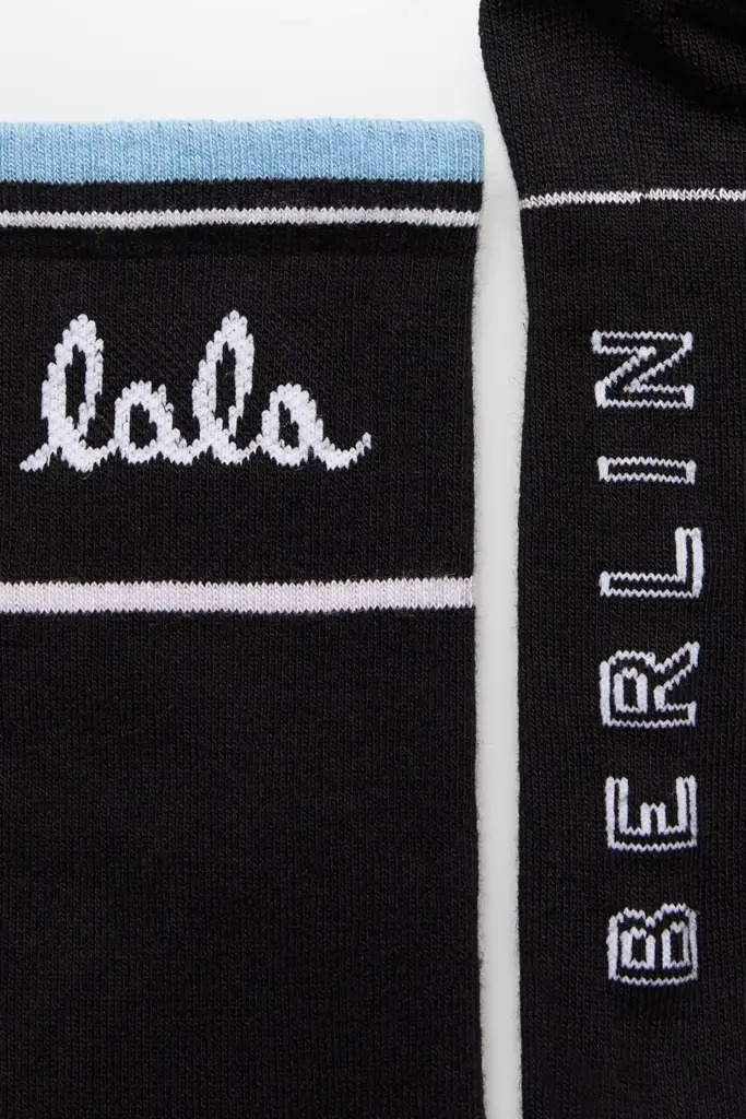 Lala Berlin Socks Allena cotton mix black Letzter Tag