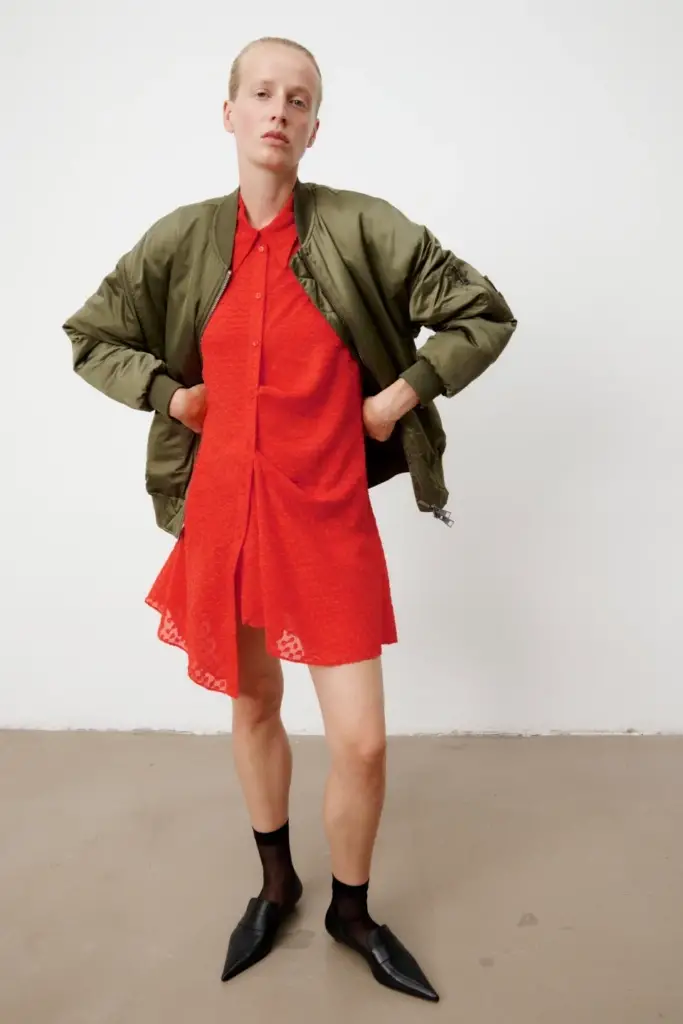 Lala Berlin Jacket Jalou nylon olive Super Rabatt