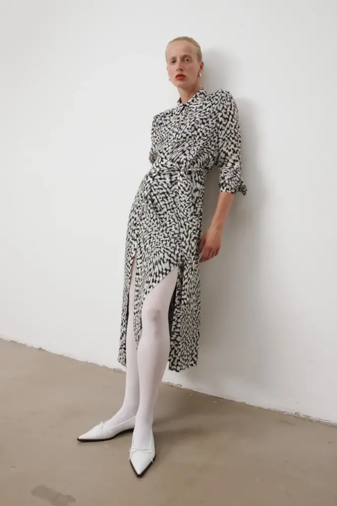 Lala Berlin Dress Deerja viscose/silk blend swoosh heritage Riesige Rabatte
