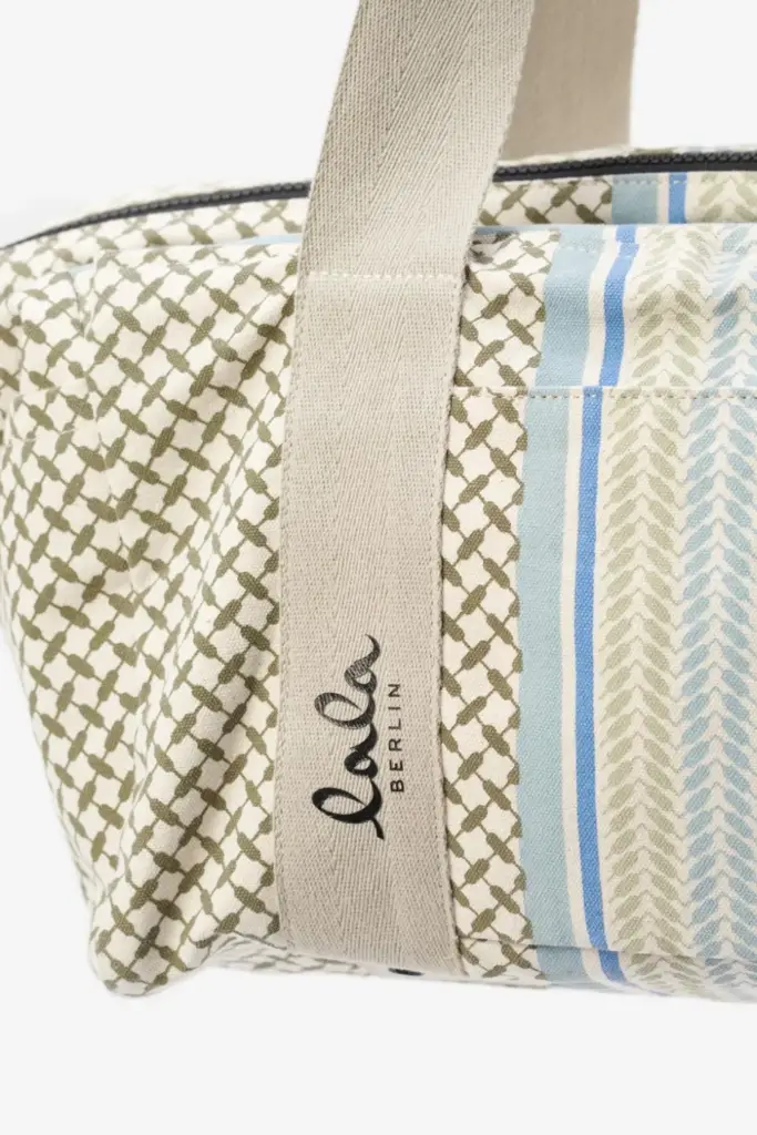Lala Berlin Big Bag Muriel colored canvas heritage stripe olive 2025