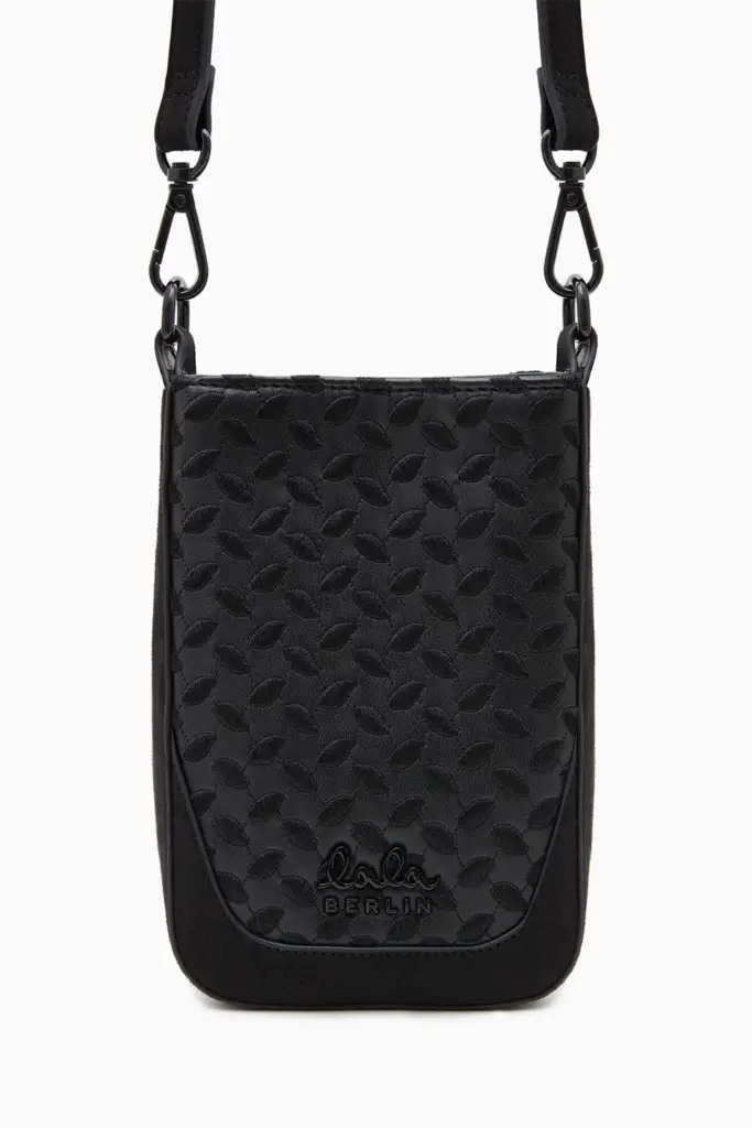 Lala Berlin Flat Crossbody Milwa grainy vegan leather black Online