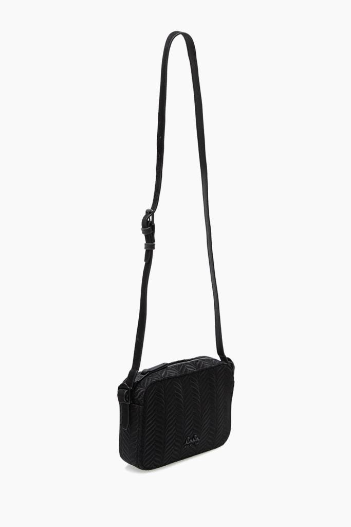 Lala Berlin Crossbody Magna canvas embroidery black Verkauf