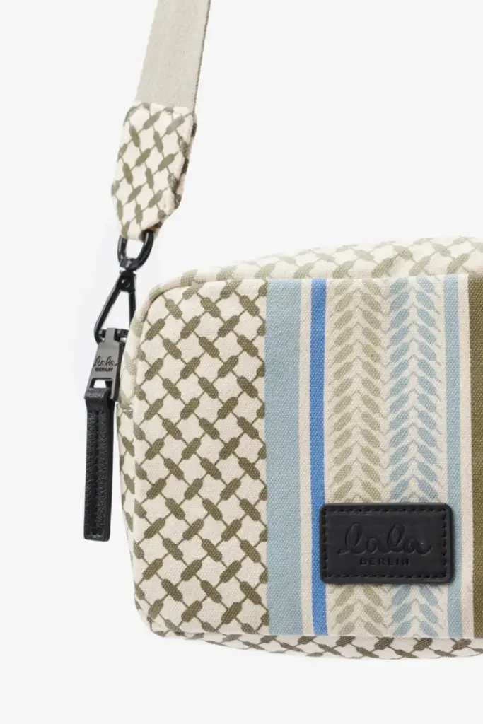 Lala Berlin Crossbody Milly canvas heritage stripe olive im Angebot