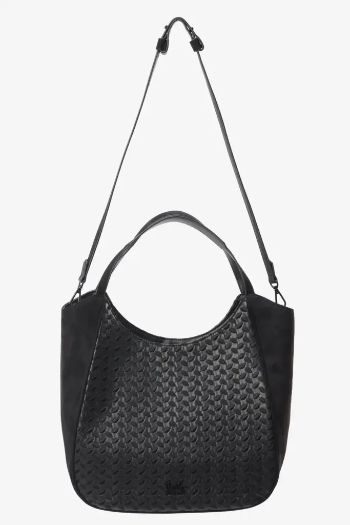 Lala Berlin Shopper Mar vegan leather heritage embroidery black Fabrikverkauf