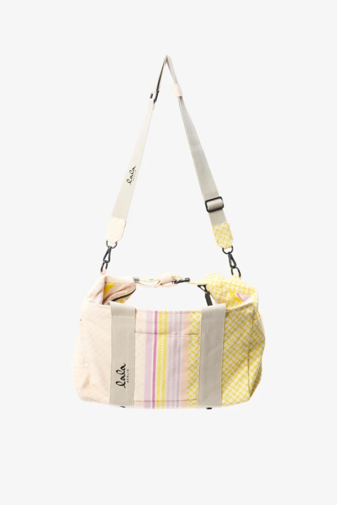 Lala Berlin Big Bag Muriel colored canvas heritage stripe yellow Blitzverkäufe