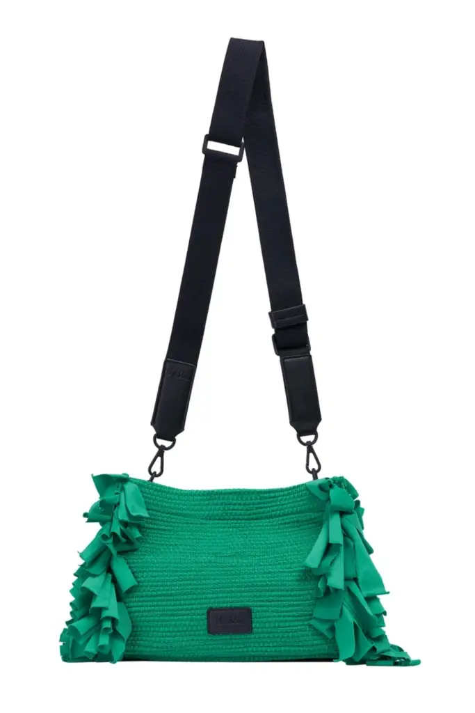 Lala Berlin Small Crossbody Mimi polyester green carpet weave Kostenloser Versand