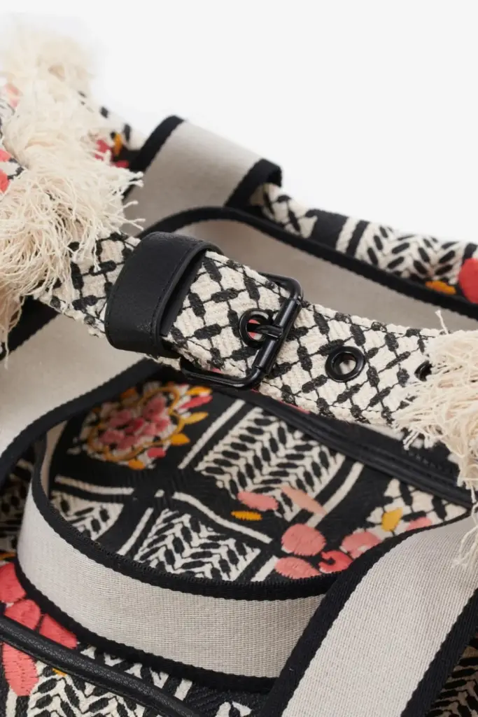 Lala Berlin Big Bag Muriel stitched canvas heritage embroidery flower Fabrik Onlineshop