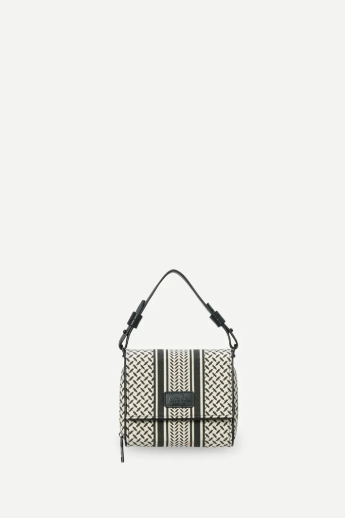 Lala Berlin Crossbody Migrid canvas heritage stripe black Großer Ausverkauf