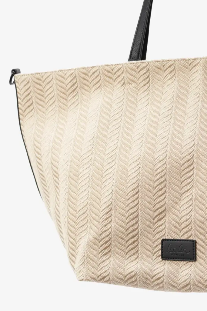 Lala Berlin Shopper Monna canvas chevron cream Begrenztes Angebot