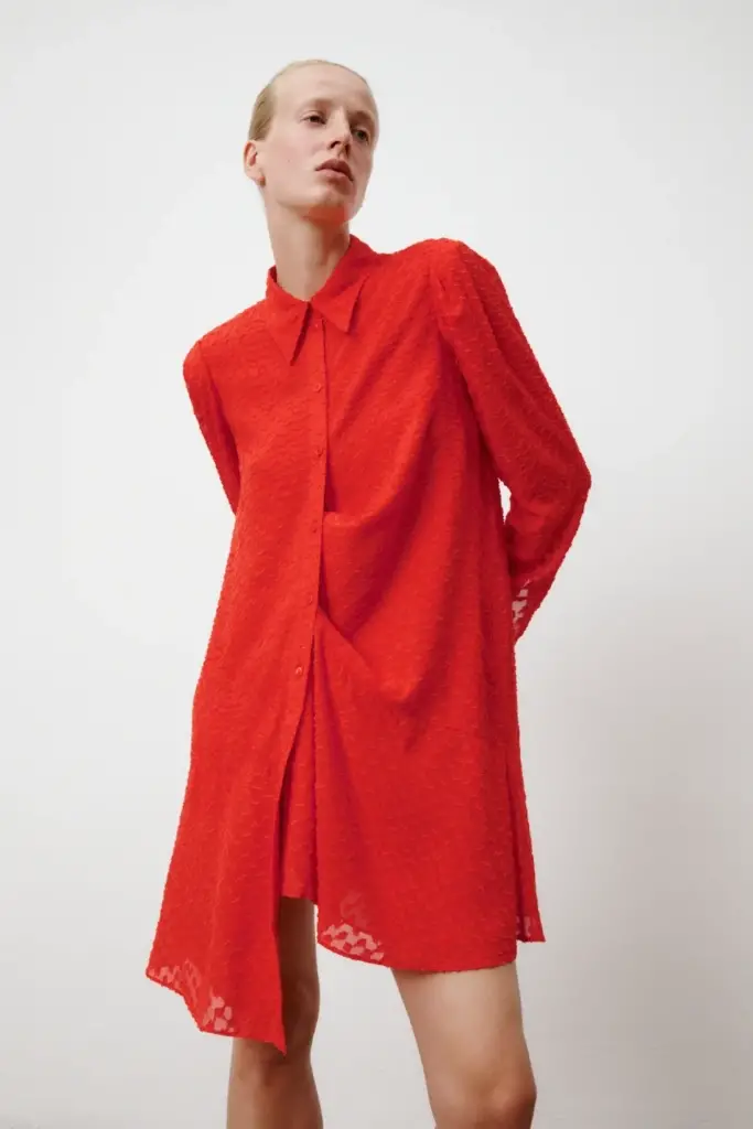 Lala Berlin Dress Davis viscose hot orange Osterangebot