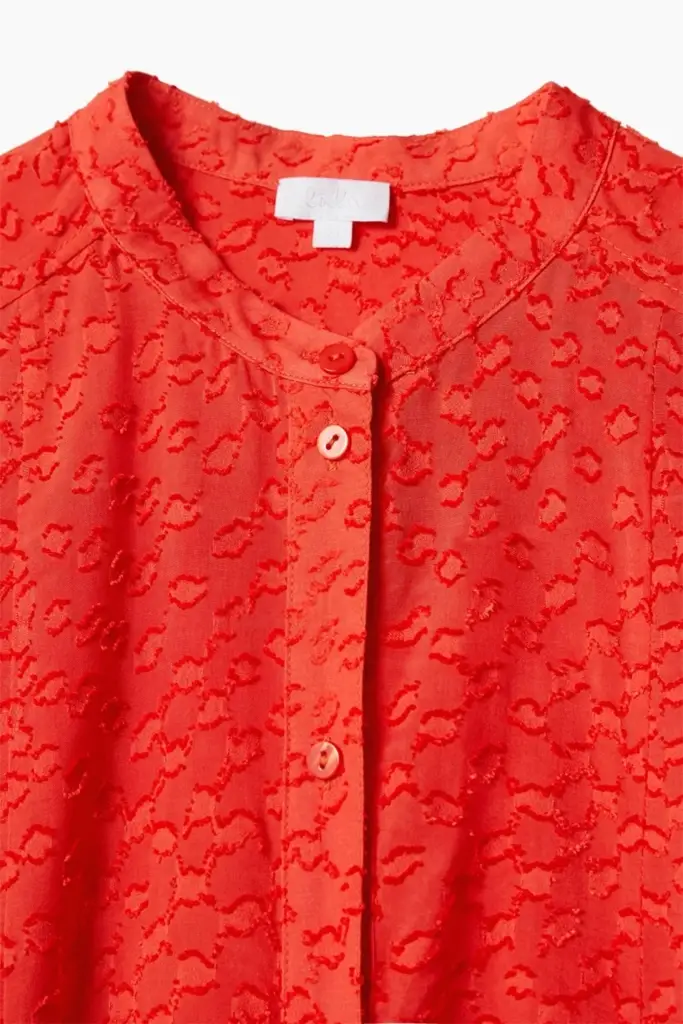Lala Berlin Blouse Baran viscose hot orange Valentinstagsangebot