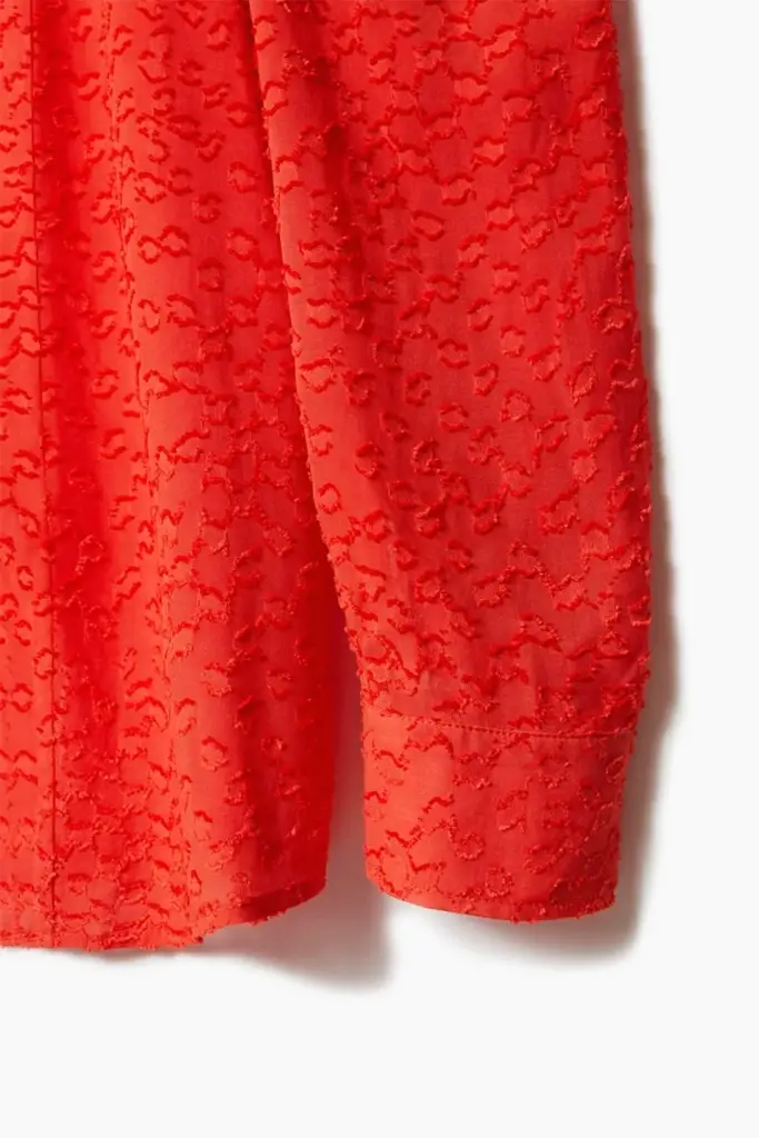 Lala Berlin Blouse Baran viscose hot orange Valentinstagsangebot