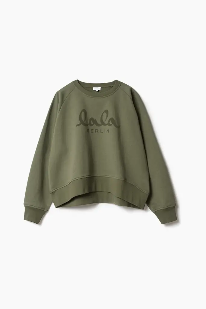 Lala Berlin Sweatshirt Ijora cotton olive Neueste Mode