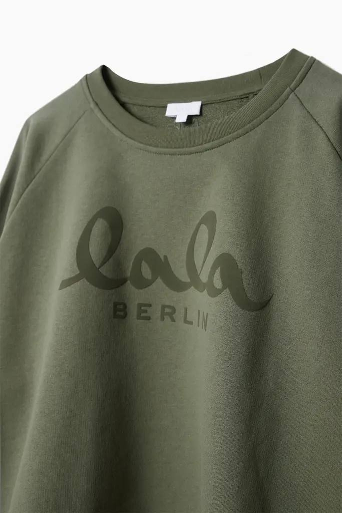 Lala Berlin Sweatshirt Ijora cotton olive Neueste Mode