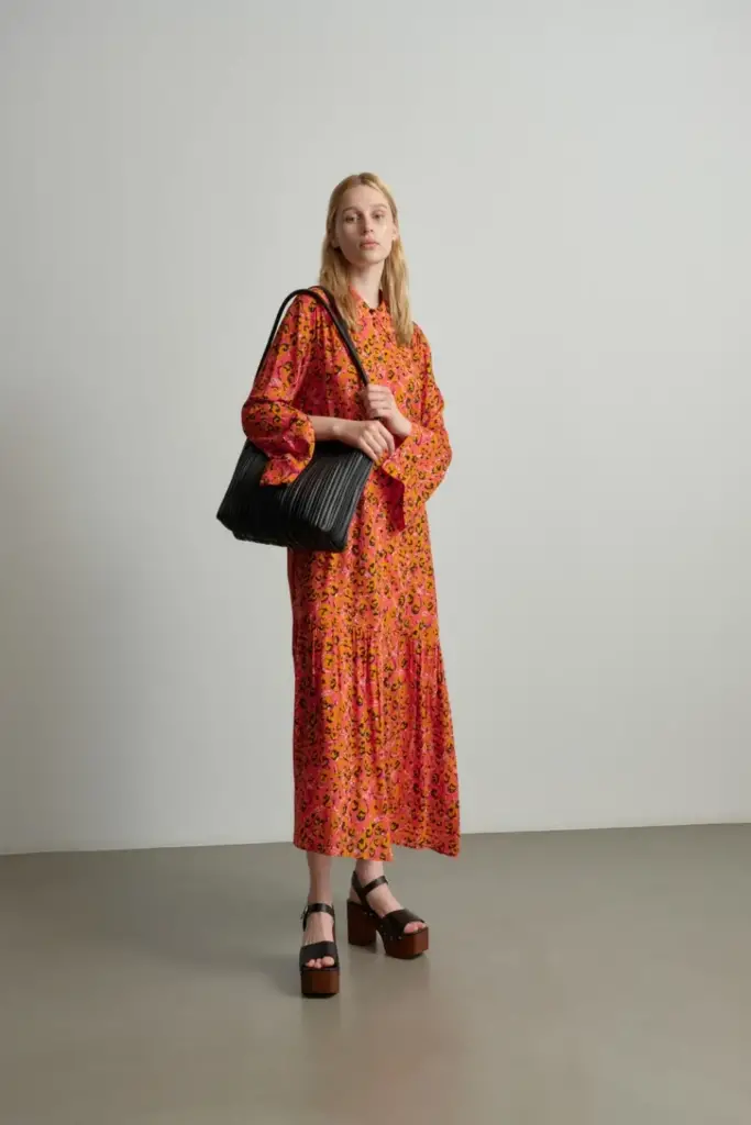 Lala Berlin Dress Derry viscose leo pink VIP-Rabatte