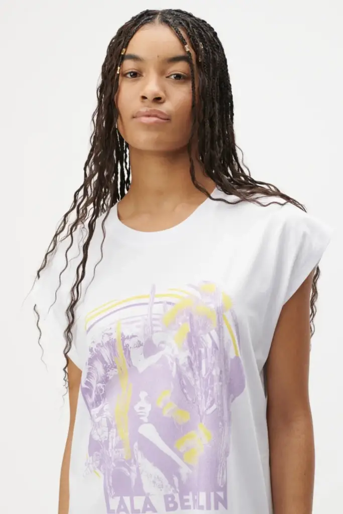 Lala Berlin T-Shirt Liva cotton lala savanna Nur für heute