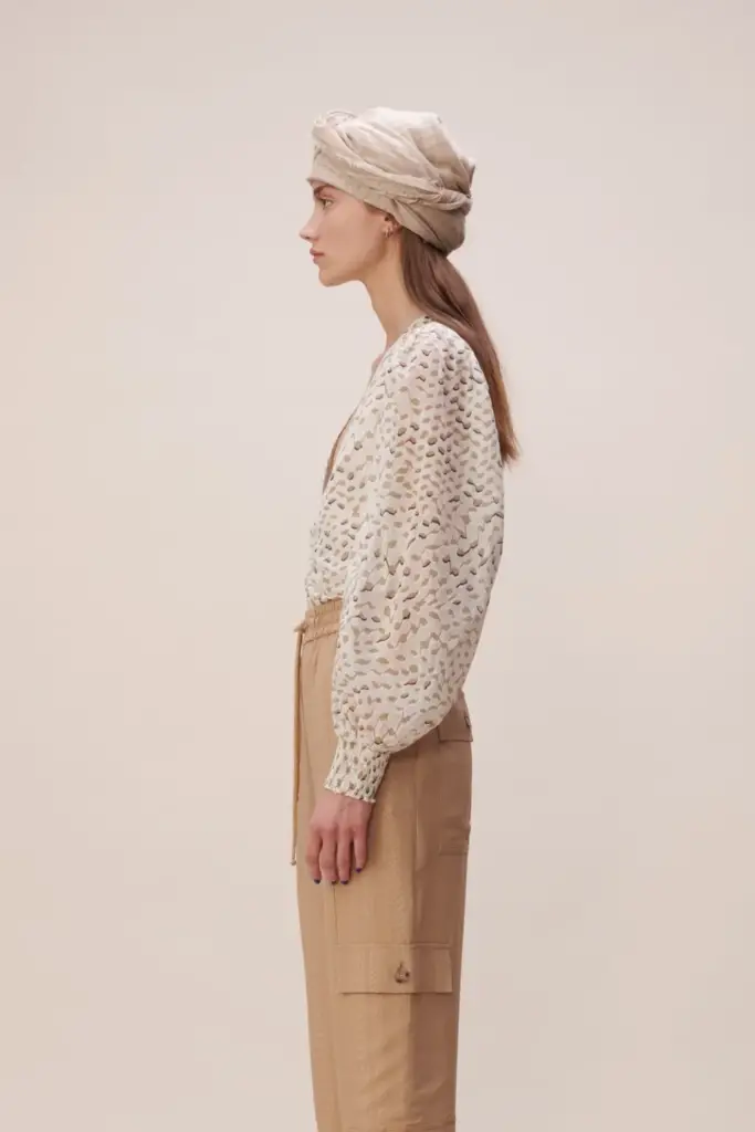 Lala Berlin Blouse Babsi cotton sand wave Outlet
