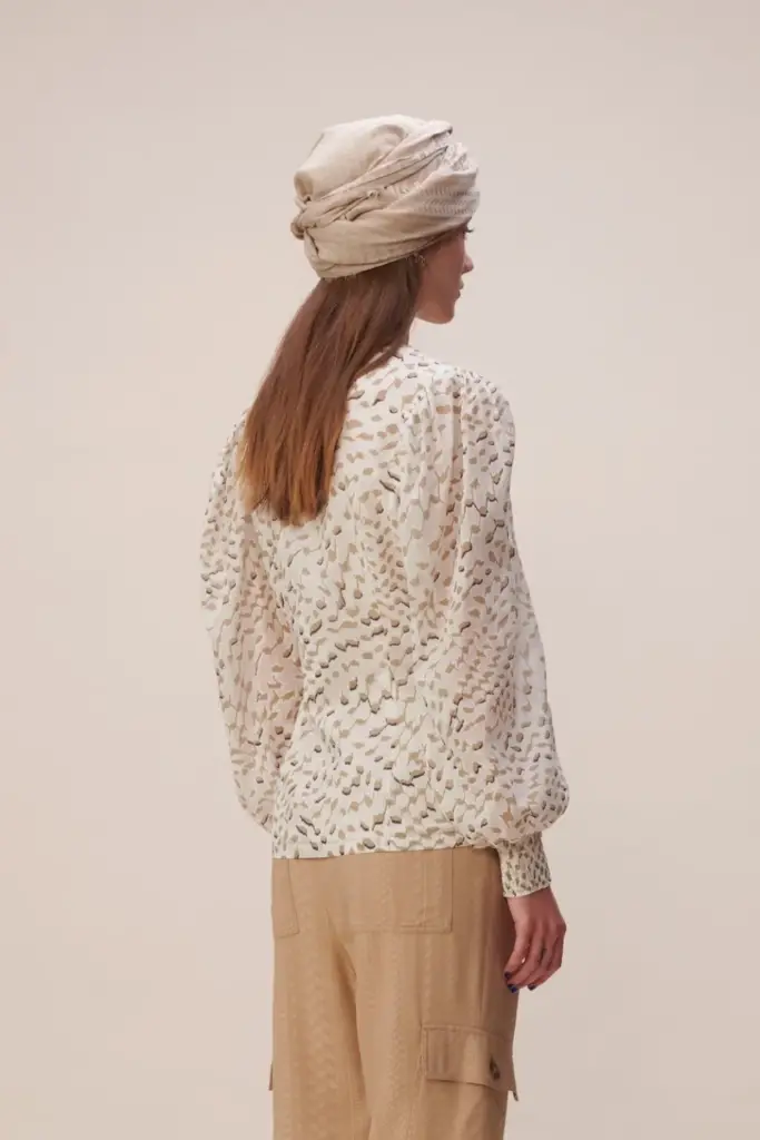 Lala Berlin Blouse Babsi cotton sand wave Outlet