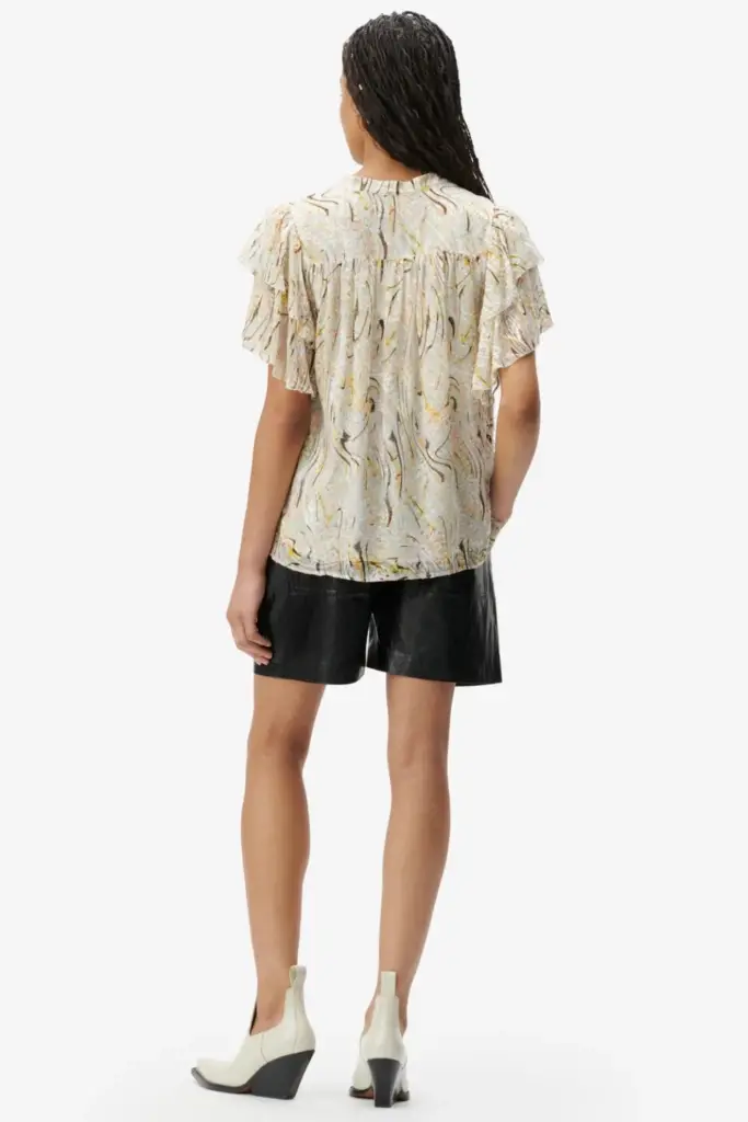 Lala Berlin Top Tenya silk mix heritage wave im Angebot