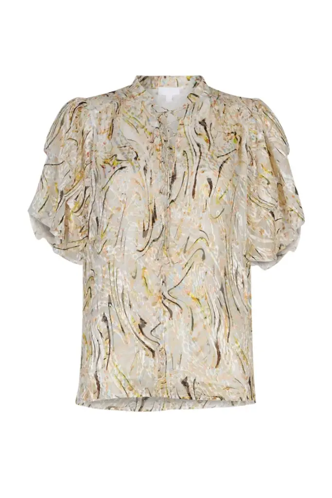 Lala Berlin Top Tenya silk mix heritage wave im Angebot