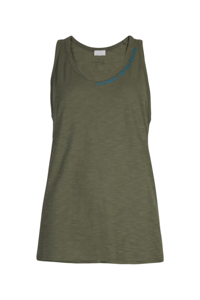 Lala Berlin Tank Top Tara cotton olive Schlussverkauf